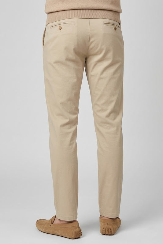 PANTALON ALGODON LINO BEIGE