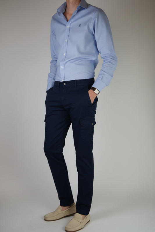 Pantalon cargo bleu marine Amure Homme