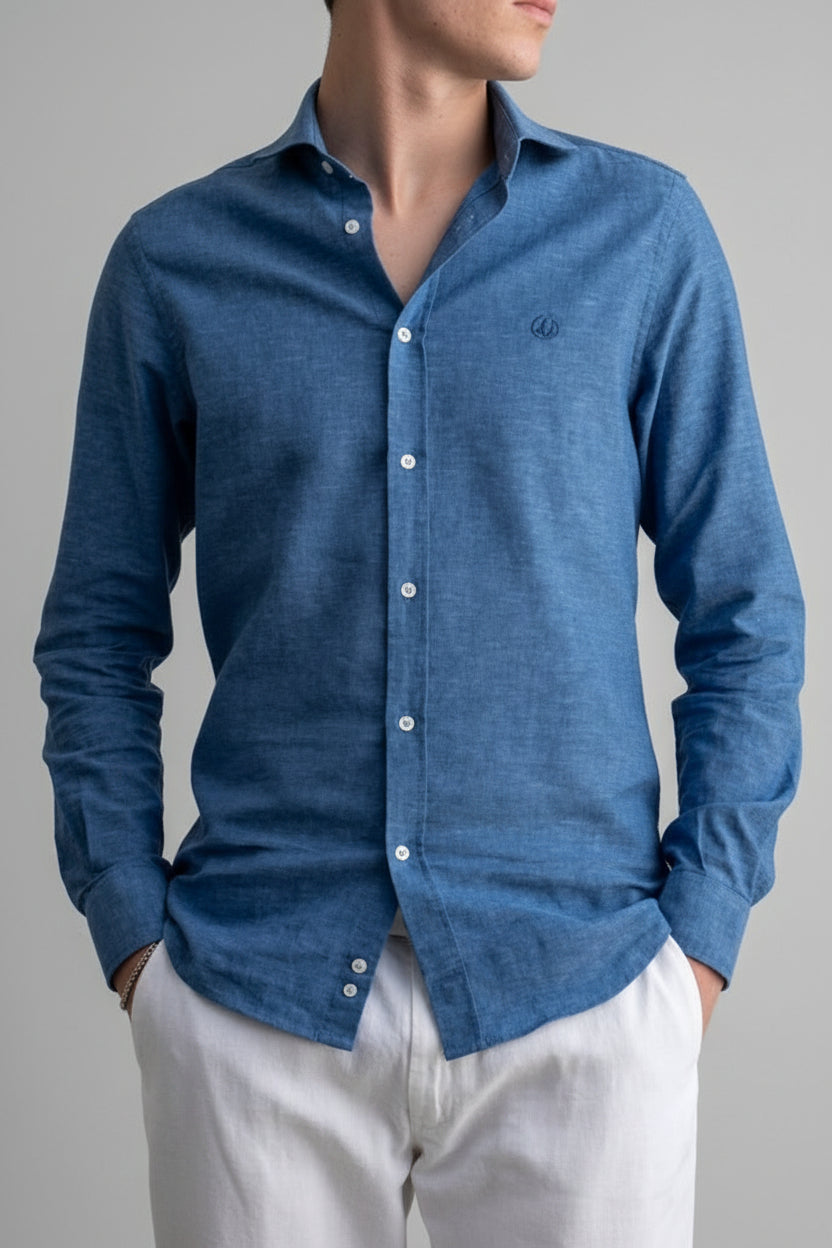 CAMISA SPORT LINO AZUL