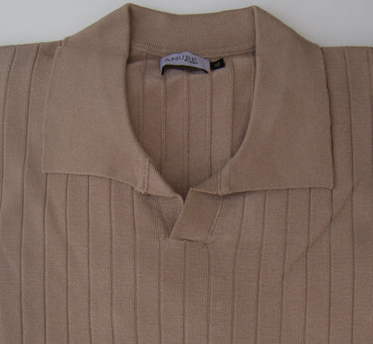 POLO DE PUNTO MARRON