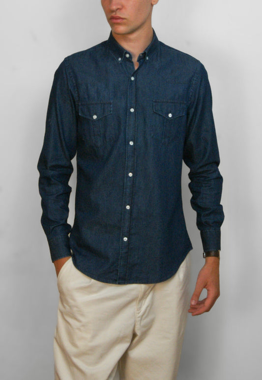 CAMISA DENIM CON BOLSILLOS