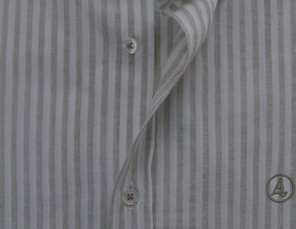 CAMISA CASUAL RAYAS VERDES