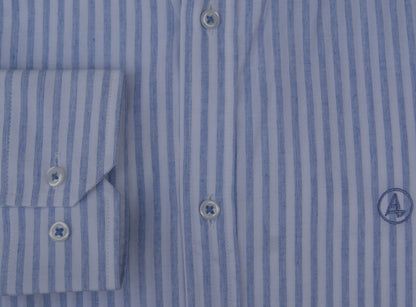 CAMISA CASUAL RAYAS AZULES CELESTE