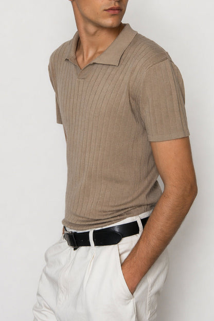 POLO DE PUNTO MARRON