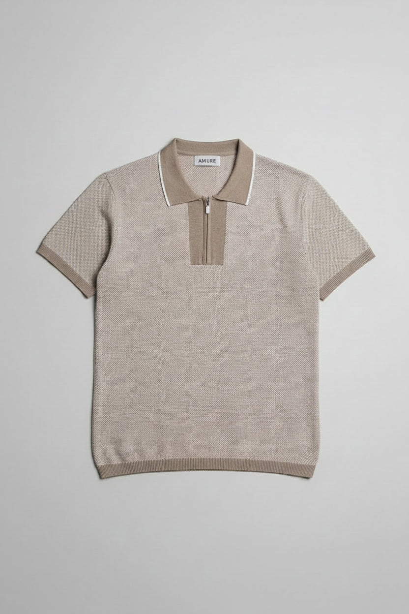 POLO DE PUNTO CON CREMALLERA