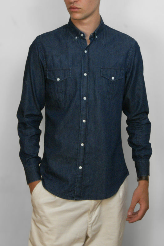 CAMISA DENIM CON BOLSILLOS
